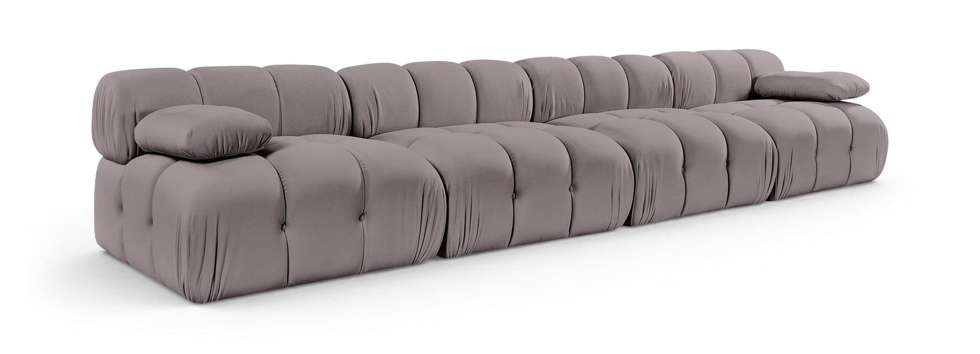 Sofá modular tapizado de terciopelo de alto rendimiento Orin de 148" de 4 piezas