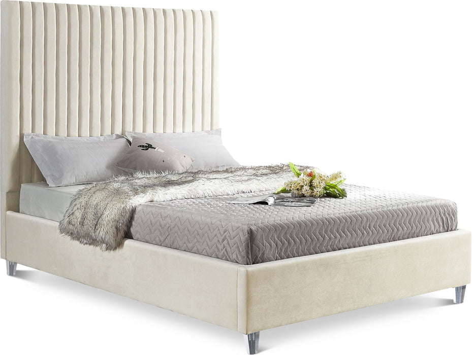 Candace Velvet Upholstered Bed
