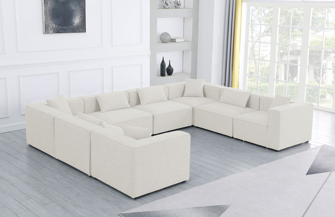 Cube 144" Fabric Upholstered 8pc Modular Sectional