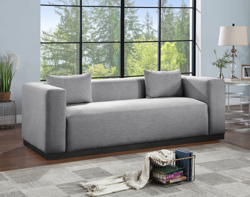 Alfie 90.5" Linen Textured Fabric Upholstered Sofa