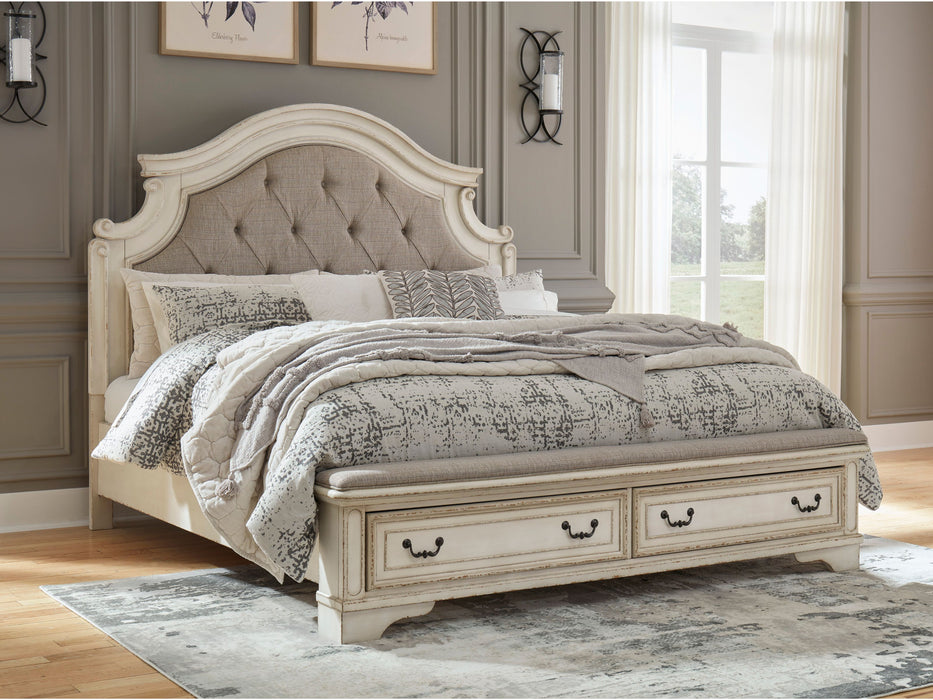 Realyn Upholstered Bed With Bench Footboard