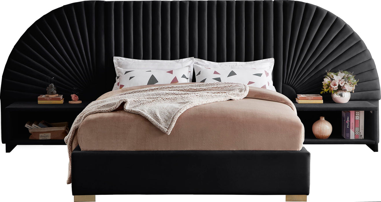 Cleo Velvet Upholstered Bed