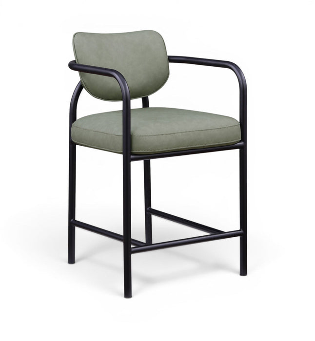 Serava Vegan Leather Upholstered Counter Stool