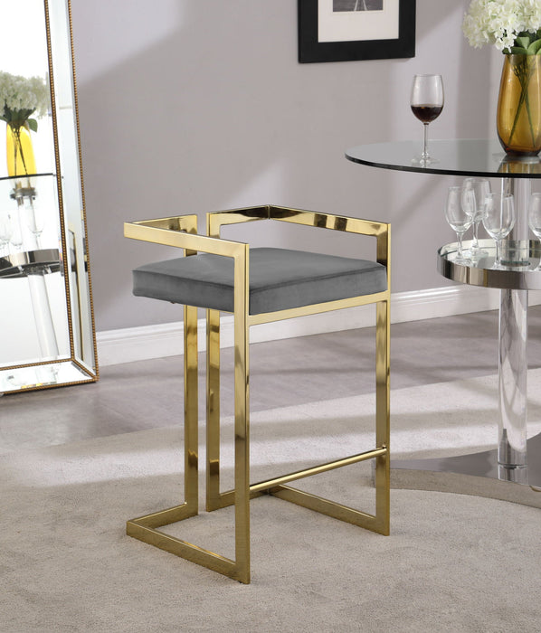 Ezra Velvet Upholstered Counter Stool