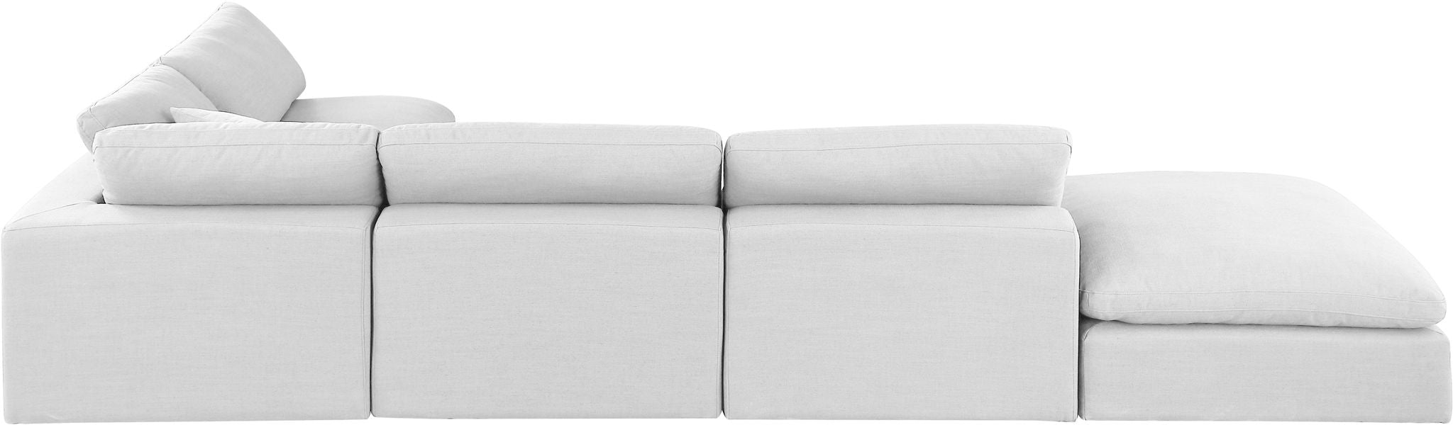 Comfy 157" Linen Textured Fabric Upholstered 6pc. Modular Sectional