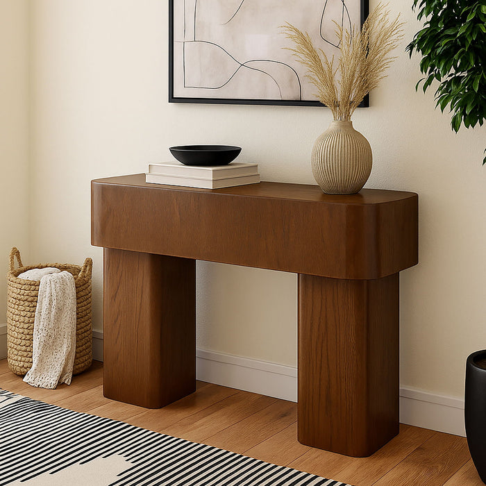 Oakmont Oak Veneer Console Table