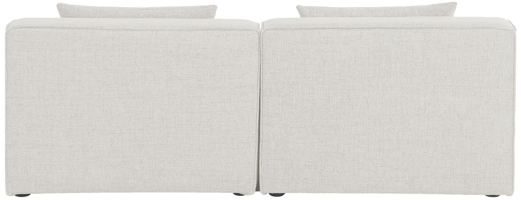 Cube 72" Fabric Upholstered 2pc. Armless Modular Loveseat