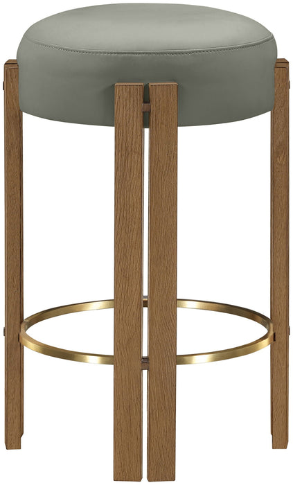 Taburete de mostrador tapizado de cuero vegano Harrison