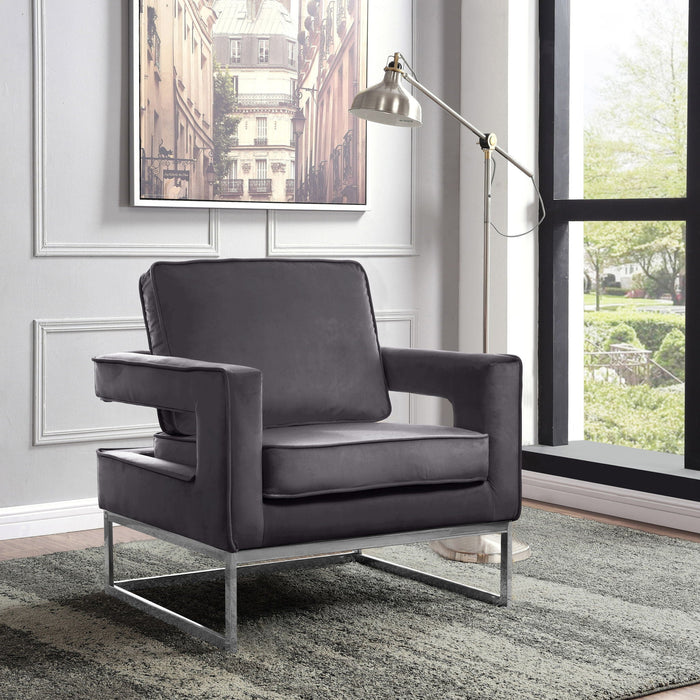 Noah Velvet Upholstered Accent Chair