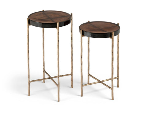 Vetra Recycled Glass Top And Iron Base Bunching End Table