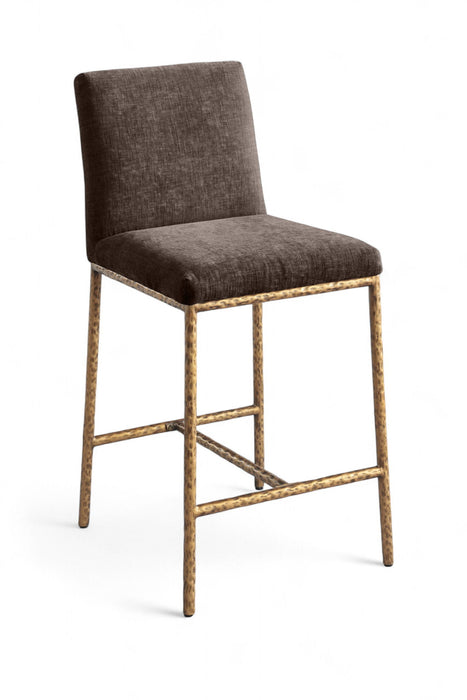 Reeves Chenille Fabric Upholstered Counter Stool