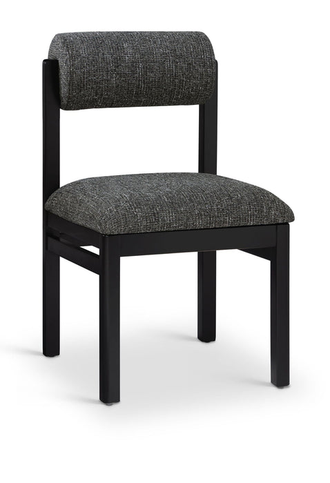 Roundhill Linen Textured Fabric Upholstered Dining Chair