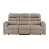 Metric Double Reclining Sofa with Drop-down Cup Holders (8360TPE)