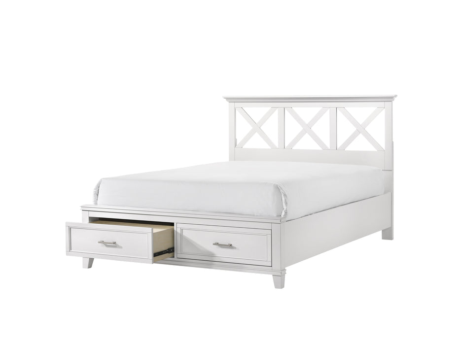 White Nova II King X Storage Bed 1280-110