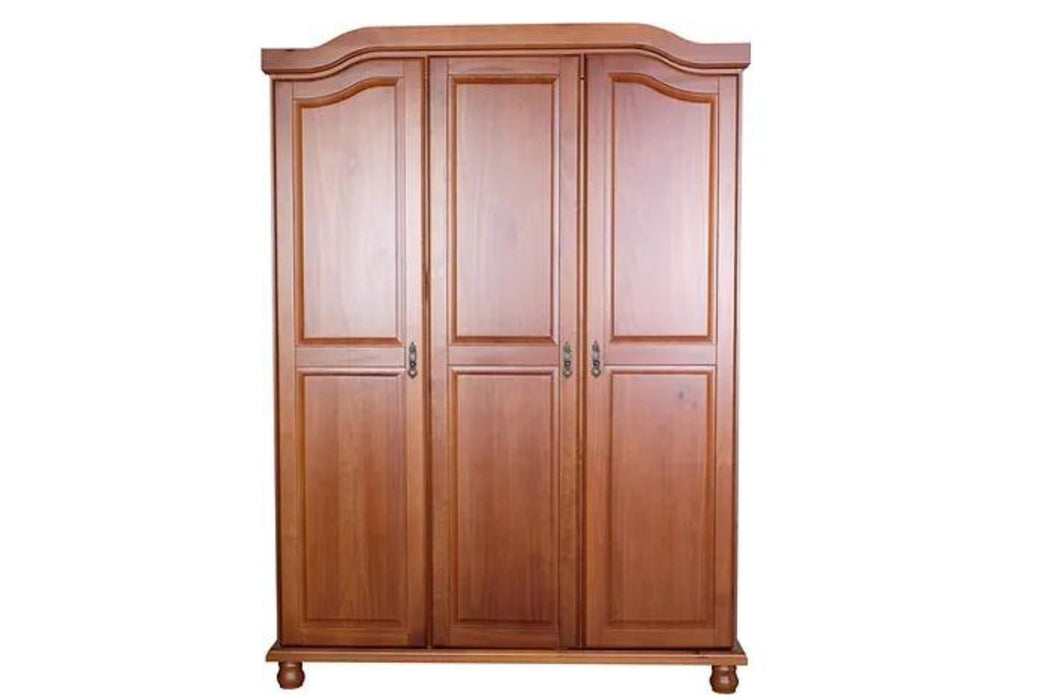 8103 - 100% Solid Wood Kyle 3-Door Wardrobe With Optional Shelves