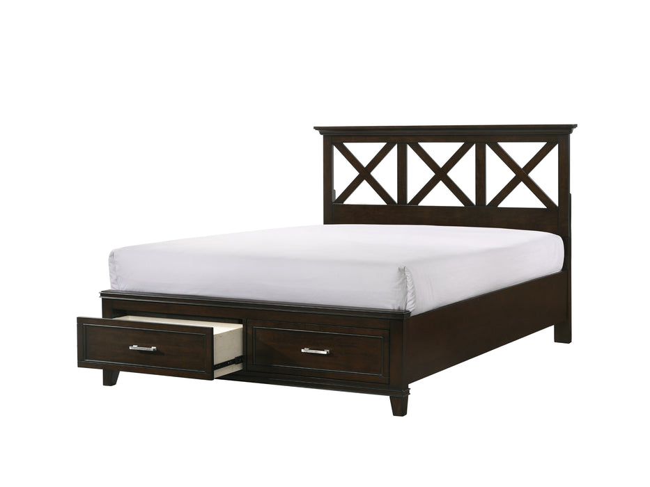 Cherry Nova II King X Storage Bed 1282-110