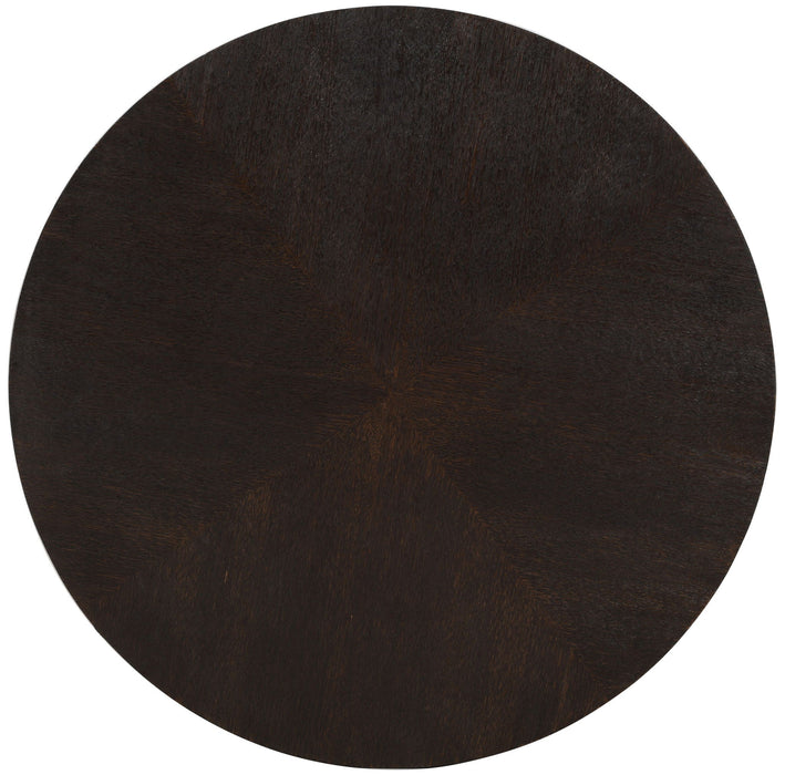 Nile Oak Wood Top And Metal Base End Table