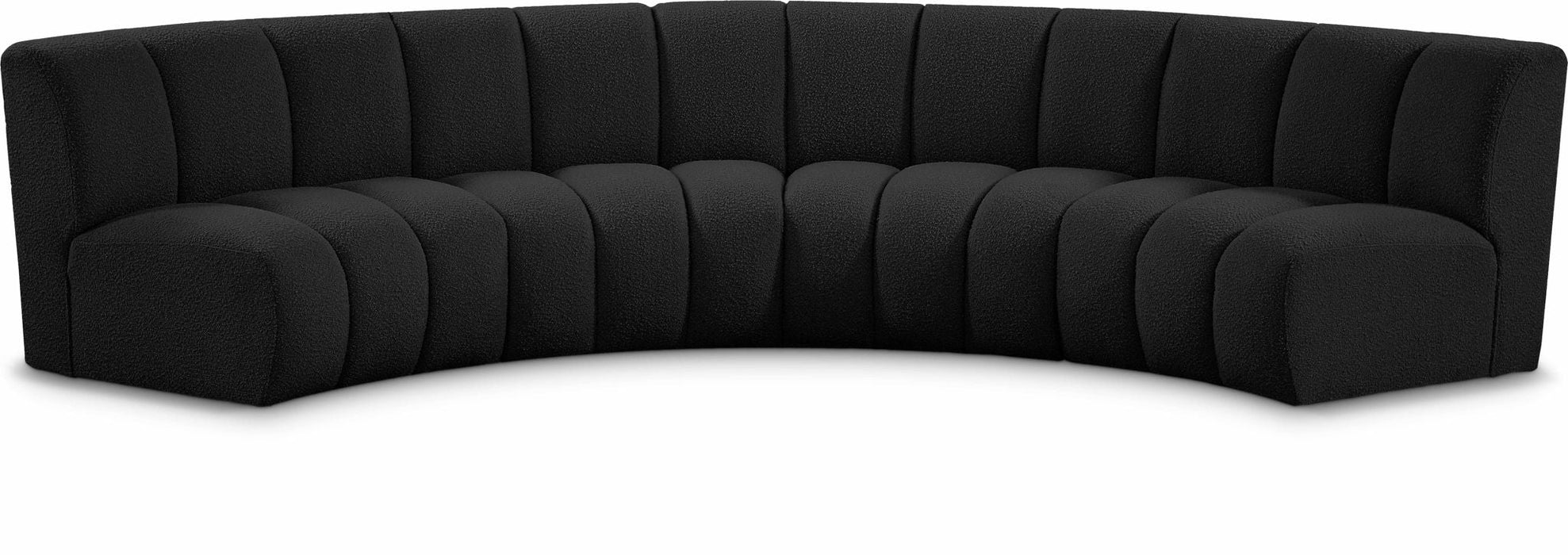 Infinity 148" Boucle Fabric Upholstered 4pc. Modular Sectional