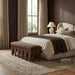 Altair Velour Fur Fabric Upholstered Bench