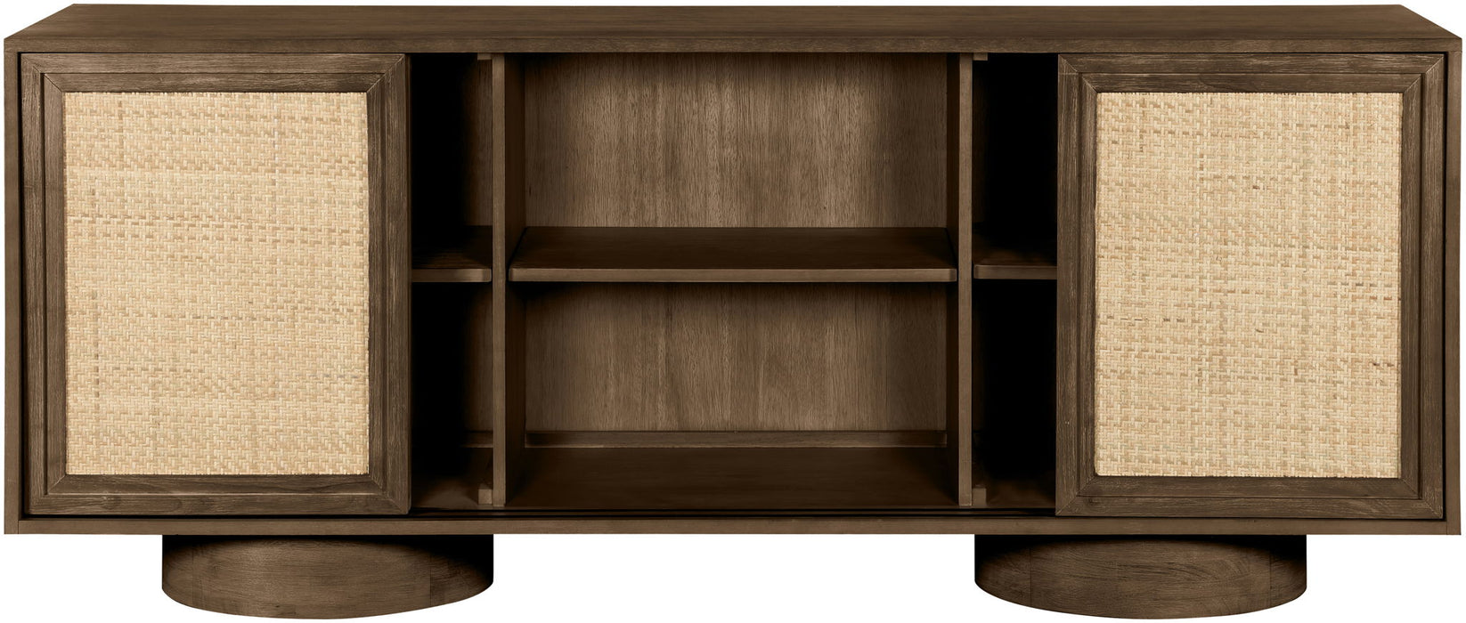 Windsor Solid Wood And Natural Cane Sideboard / Buffet