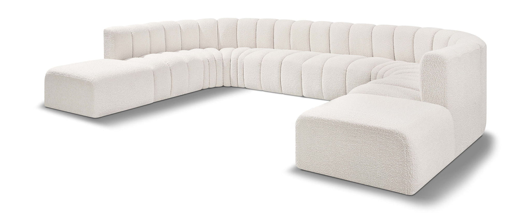 Arc 161" Boucle Fabric Upholstered 10pc. Modular Sectional