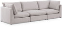 Mackenzie 120" Linen Textured Fabric Upholstered 3pc. Modular Sofa