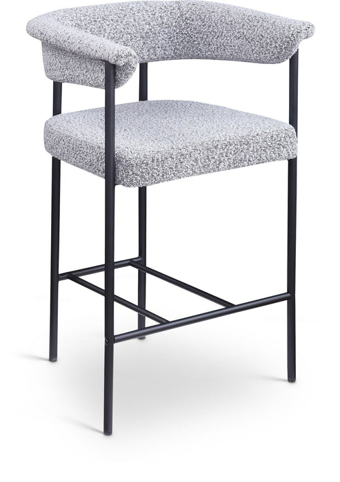 Malin Boucle Fabric Upholstered Counter Stool