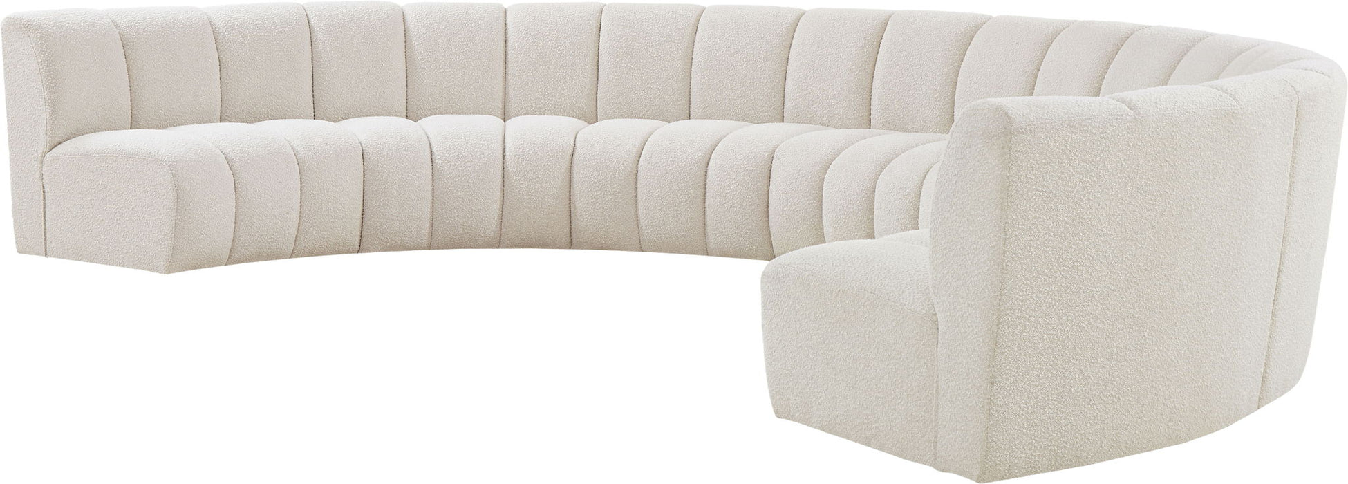 Infinity 178" Boucle Fabric Upholstered 7pc. Modular Sectional