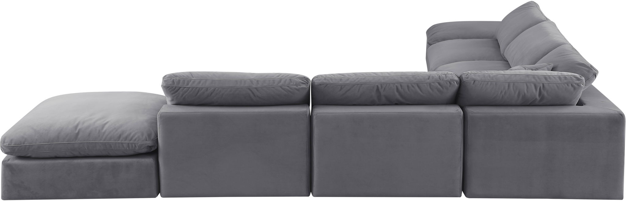 Seccional modular tapizado de terciopelo Comfy de 157" de 7 piezas