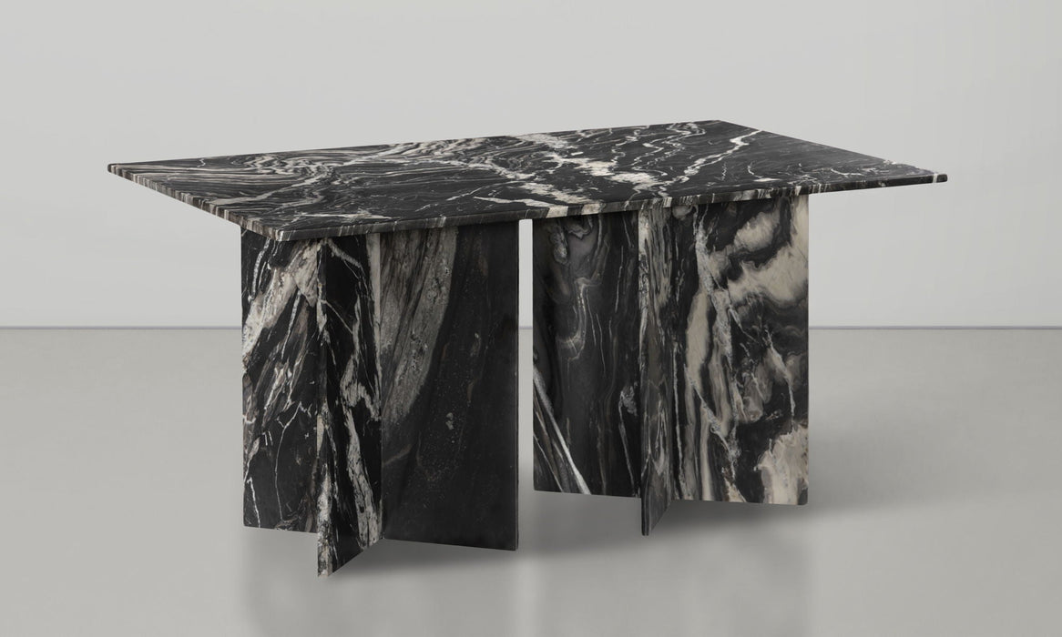 Mesa de comedor de mármol genuino Verona de 78"