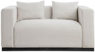Alfie 67" Linen Textured Fabric Upholstered Loveseat