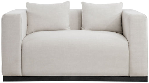 Alfie 67" Linen Textured Fabric Upholstered Loveseat
