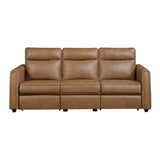 Equinox Power Double Reclining Sofa with Rounded Track Arms (8368BRW)