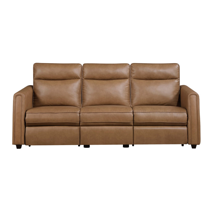 Equinox Power Double Reclining Sofa with Rounded Track Arms (8368BRW)