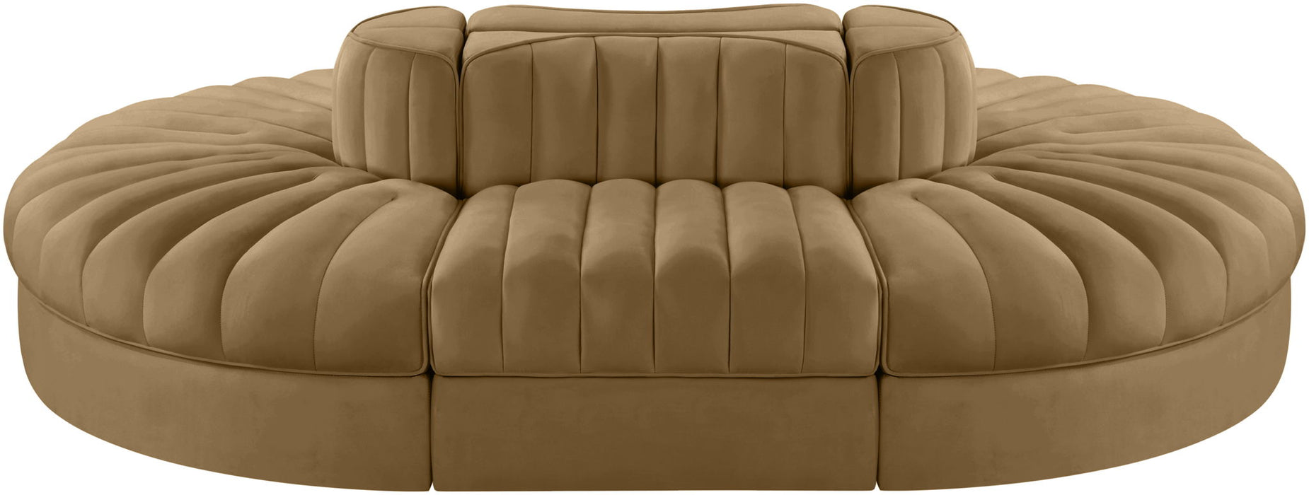 Rummi 97" Velvet Performance Fabric Upholstered 6pc. Modular Sectional