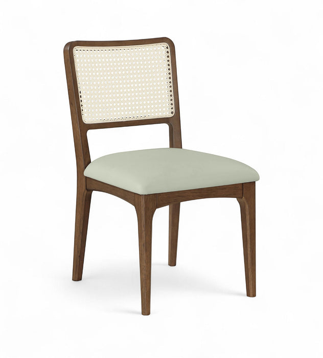 Atrium Cane Back And Vegan Leather Upholstered Seat Dining Chair