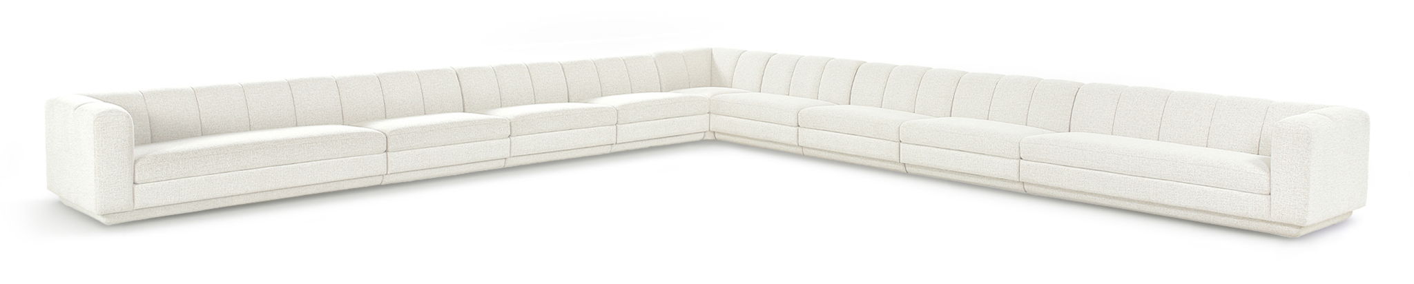 Modari 234.25" Fabric Upholstered 9pc. Modular Sectional