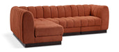 Quinn 101" Chenille Fabric Upholstered 4pc. Modular Sectional