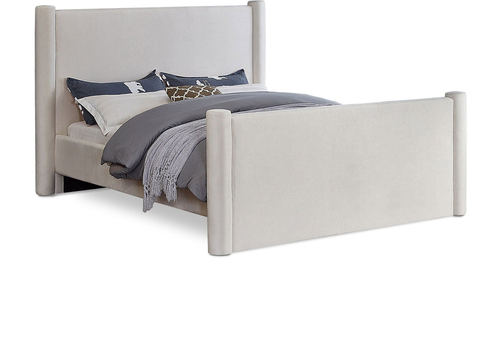 Elias Velvet Upholstered Bed