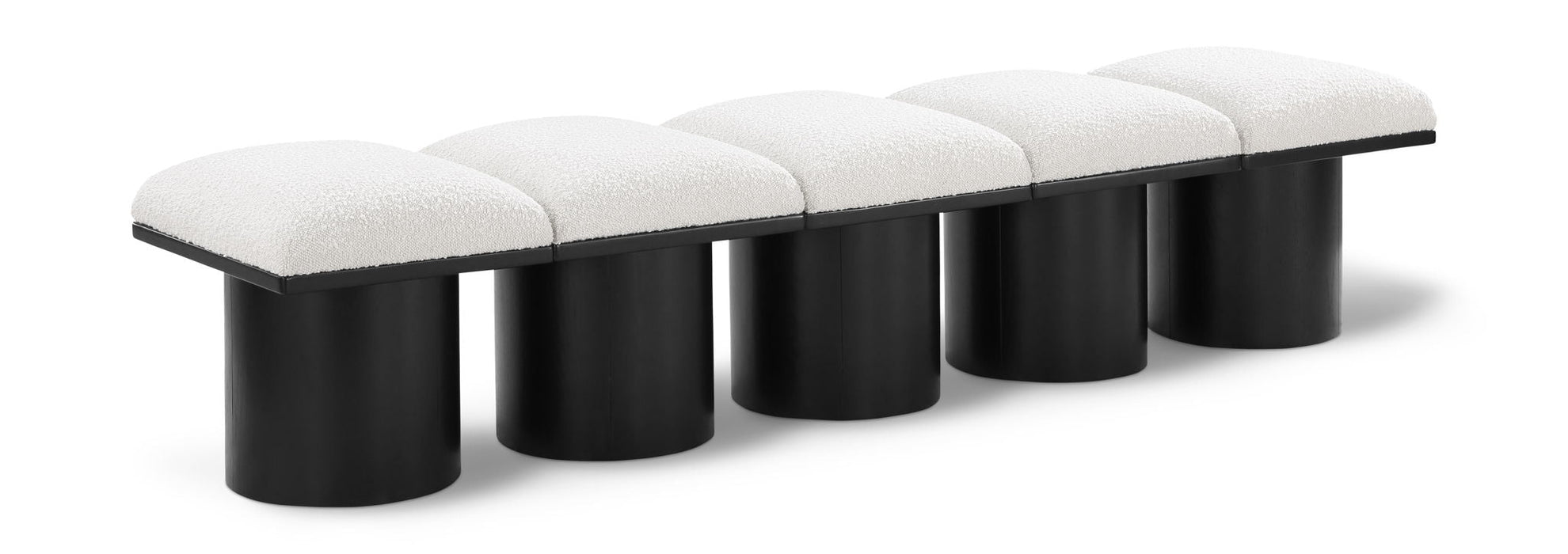 Pavilion Boucle Fabric Upholstered 5pc. Modular Bench