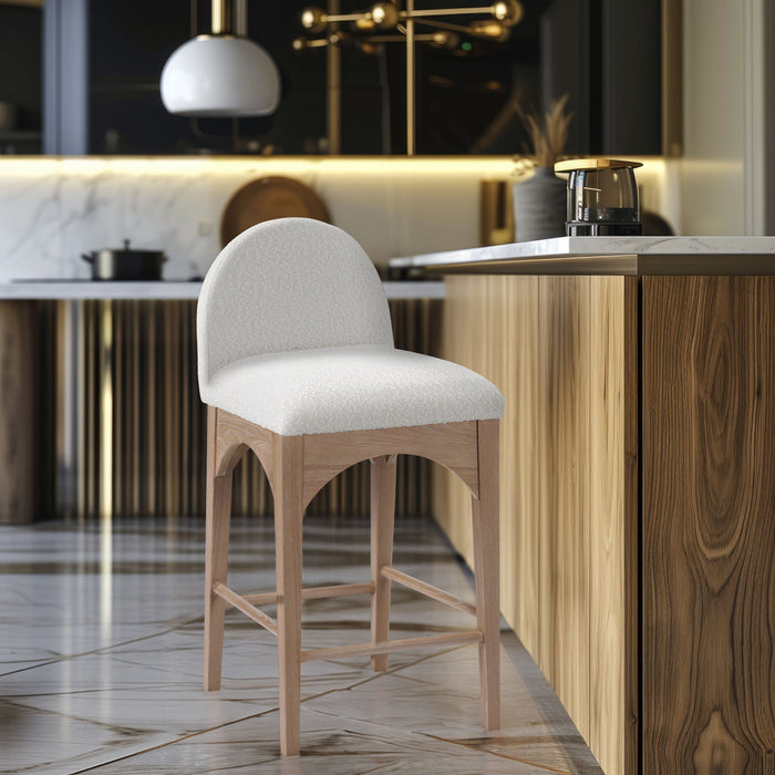 Waldorf Boucle Fabric Upholstered Counter Stool