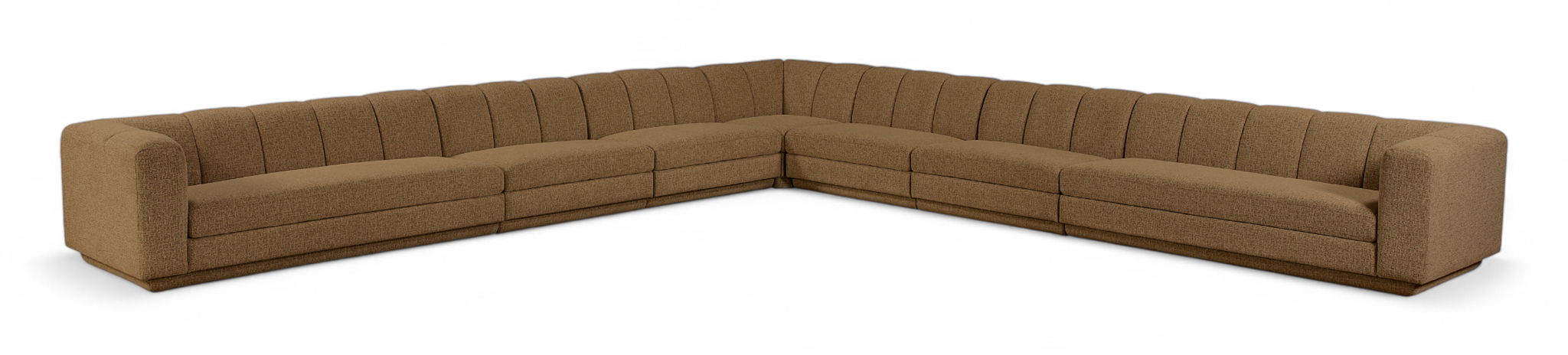 Modari 194.25" Fabric Upholstered 7pc. Modular Sectional