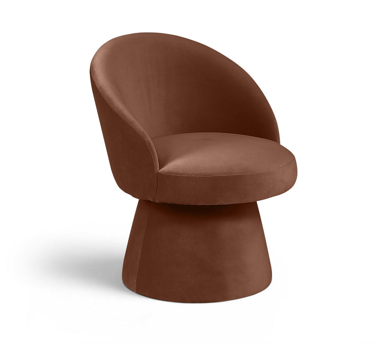 Selene Velvet Performance Fabric Upholstered Swivel Dining Chair