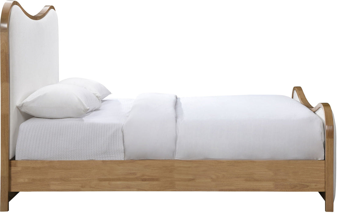 Arvada Linen Textured Fabric Upholstered Bed