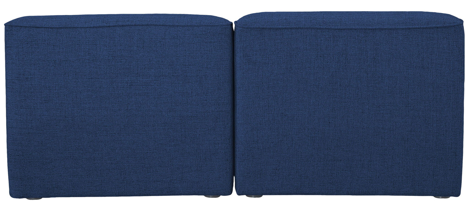 Miramar 66" Linen Textured Fabric Upholstered 2pc. Armless Modular Loveseat
