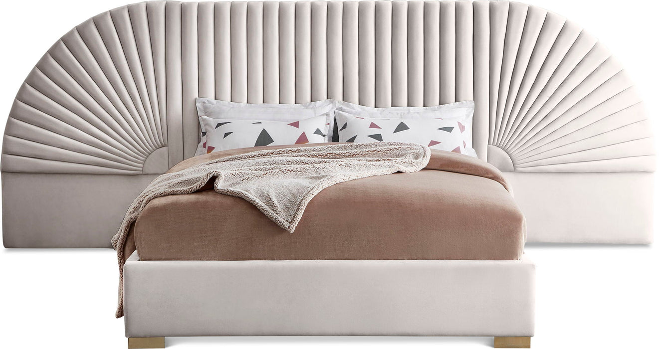 Cleo Velvet Upholstered Bed