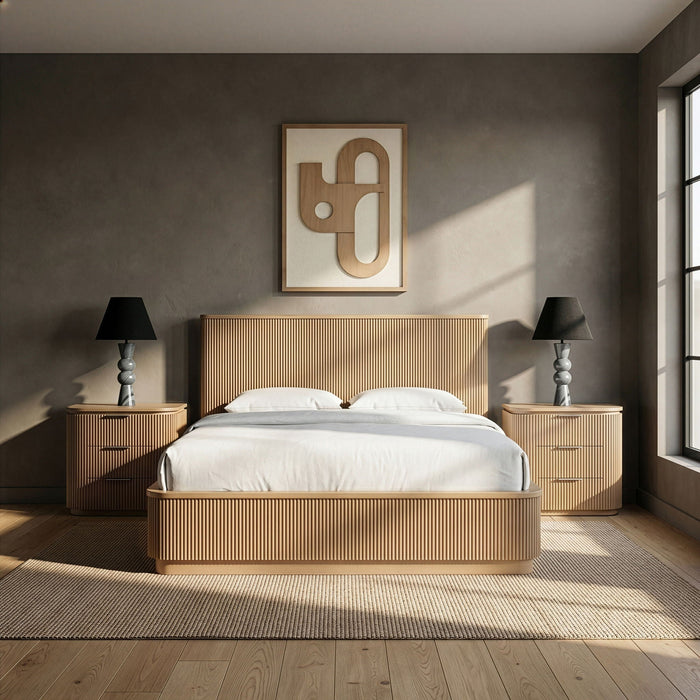 Astrid Bedroom Set in Oak - bedroom room scene