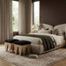 Altair Velour Fur Fabric Upholstered Bench