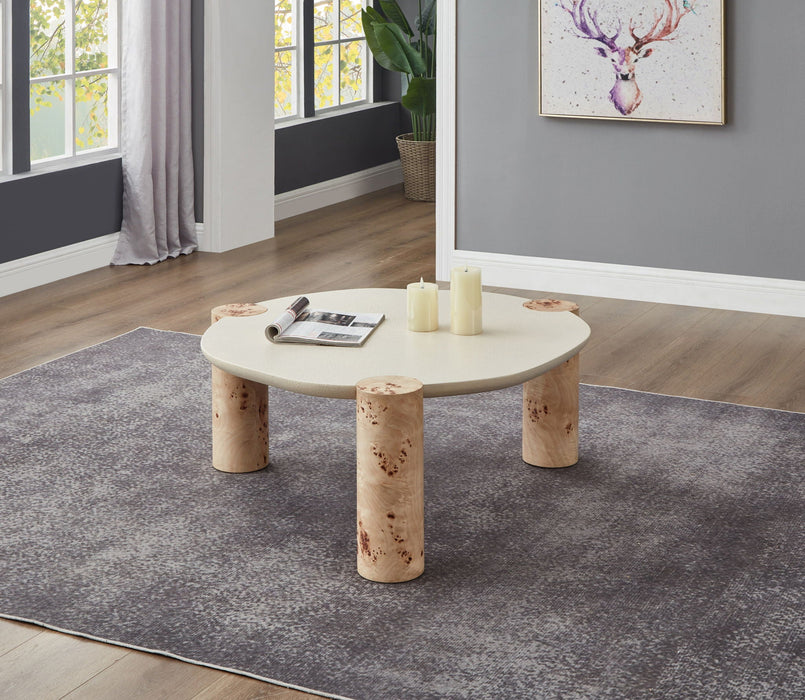 Thor Resin Top And Burl Veneer Base End / Side Table
