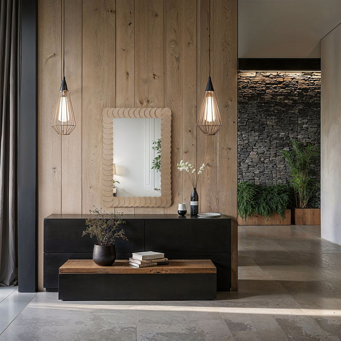 Revolve 32.5" W X 47.5" H Oak Veneer Mirror